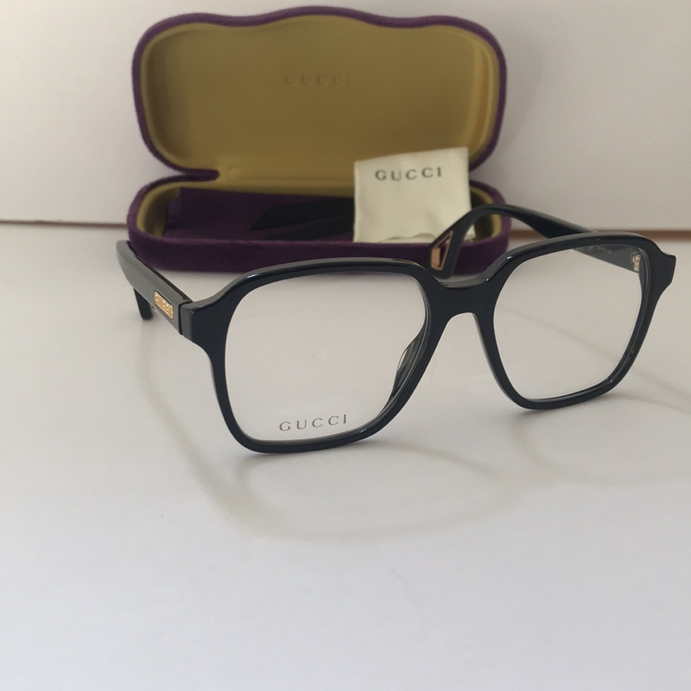 Gucci Men's GG0469O 001 Black Optical Glasses - Designer Frame